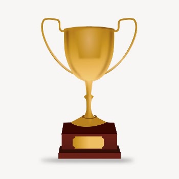 Golden trophy clipart, object illustration. | Free Photo - rawpixel