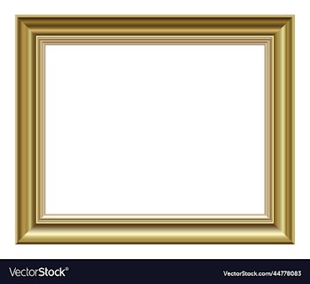 golden vintage style frame isolated on white