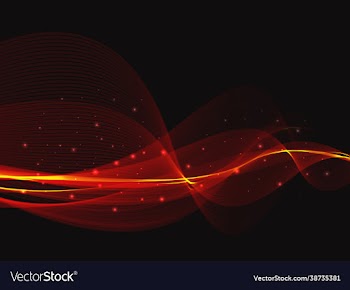 golden wavy shape with light effect