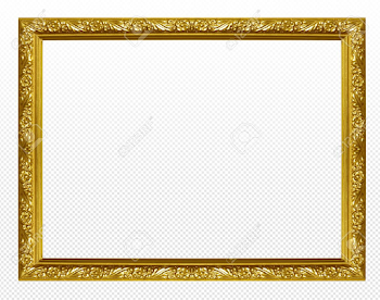 Golden Wooden Frame Isolated On Transparent Background. Stock ...