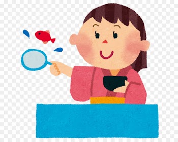 Goldfish scooping Festival Summer Illustration -  