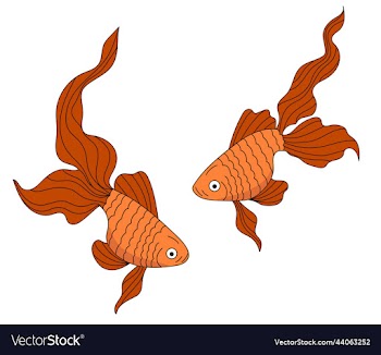 goldfish sea inhabitants fish icons