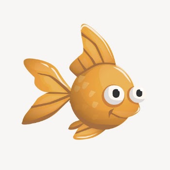 Goldfish sticker, animal illustration psd. | Free PSD - rawpixel