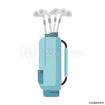 golf bag with clubs