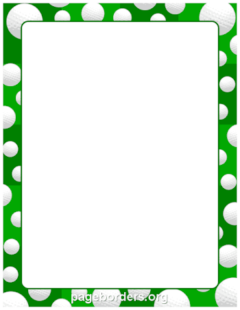 Golf Ball Border: Clip Art, Page Border, and Vector Graphics