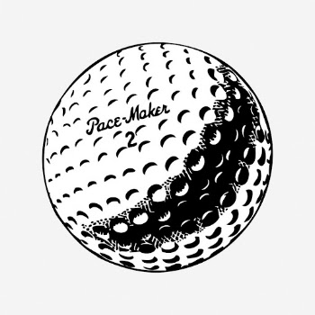 Golf ball clipart, sport equipment | Free Vector - rawpixel