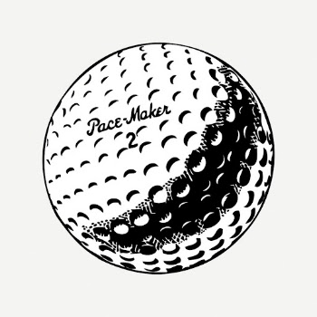 Golf ball drawing, sport equipment | Free PSD - rawpixel