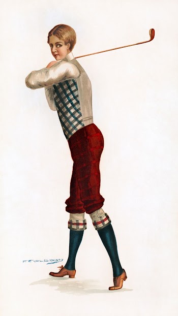 Golf boy #7 (1900). Original | Free Photo Illustration - rawpixel