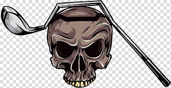 Golf club Sport Hole Golf course, Skull and golf club transparent background PNG clipart