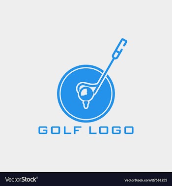 Golf flat logo design editable eps file vector image