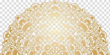 Golf floral decor, Chinese New Year Motif , Atmospheric cartoon painted gold pattern transparent background PNG clipart