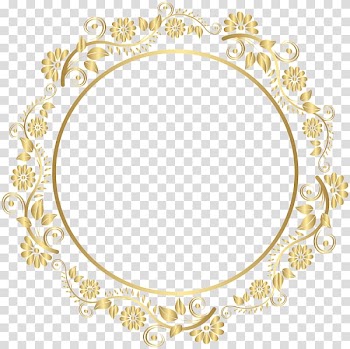 Golf floral frame template, Frames Art , round border transparent background PNG clipart