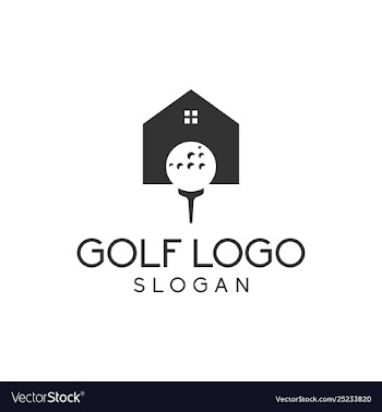 Golf house logo design vector image