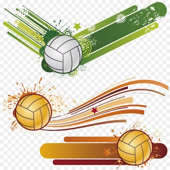 Golf Illustration - Hand-painted volleyball 