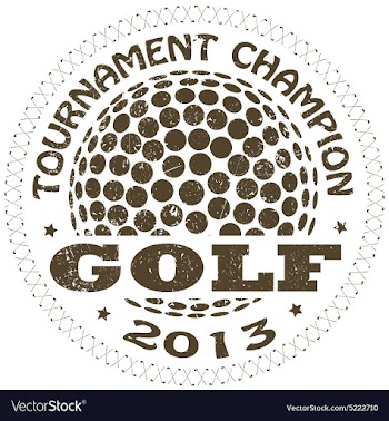 Golf label vector image