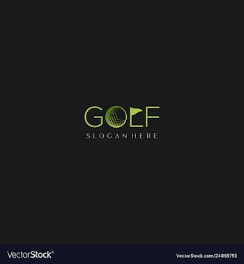 Golf sport brand text creative logo design vector image