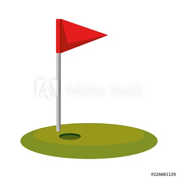 golf sport flag icon