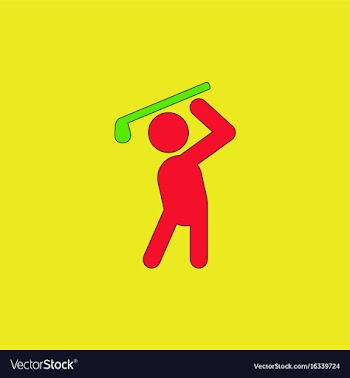 Golf sport golfer man vector image