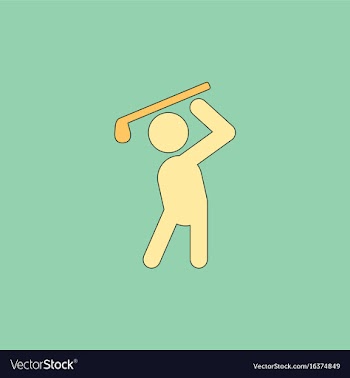 Golf sport golfer man vector image