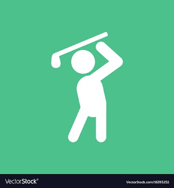 Golf sport golfer man vector image