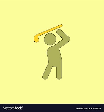 Golf sport golfer man vector image