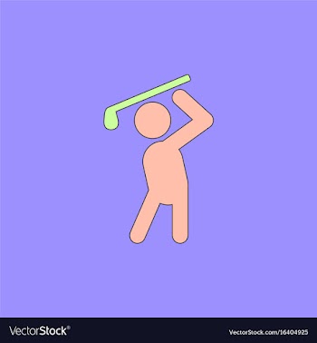 Golf sport golfer man vector image