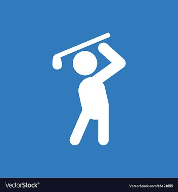 Golf sport golfer man vector image