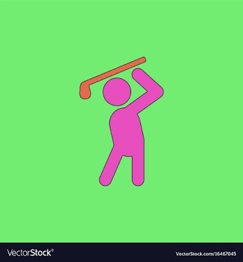 Golf sport golfer man vector image