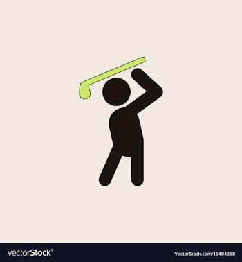 Golf sport golfer man vector image