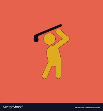 Golf sport golfer man vector image