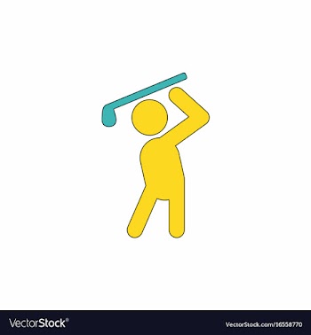 Golf sport golfer man vector image