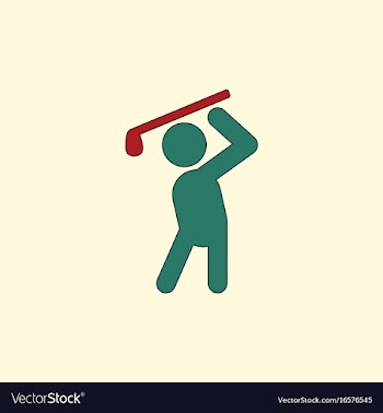 Golf sport golfer man vector image