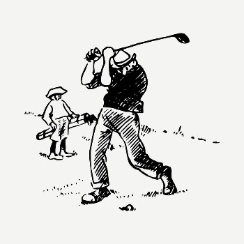 Golfer drawing, vintage illustration psd. | Free PSD - rawpixel