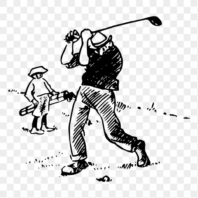 Golfer png sticker, vintage illustration, | Free PNG - rawpixel