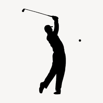 Golfer silhouette collage element, sport | Free PSD - rawpixel