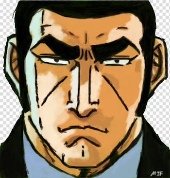 Golgo  paint, drawing of an anime man transparent background PNG clipart