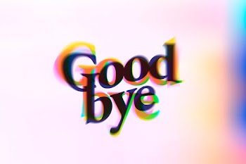 Good bye word in anaglyph text typography | Free stock illustration | High Resolution graphic
