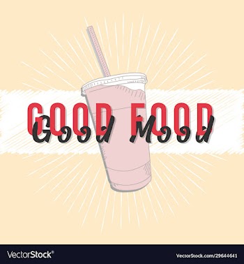 good food is mood card or banner