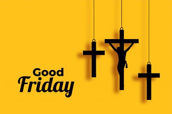 Good friday and easter day cross background Free Vector