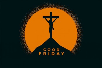 Good friday background with jesus christ crucifixion Free Vector