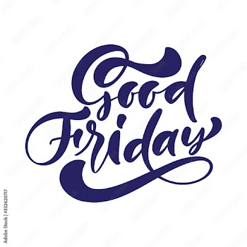 Good Friday hand drawn calligraphic vector text written on white background. Christian religious quote before Easter of Jesus Christ