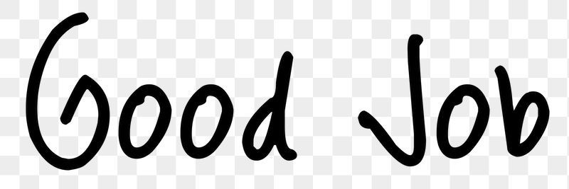 Good job word png, simple | Free PNG - rawpixel