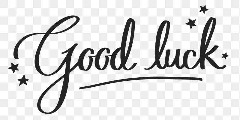 Good luck png, minimal black | Free PNG - rawpixel