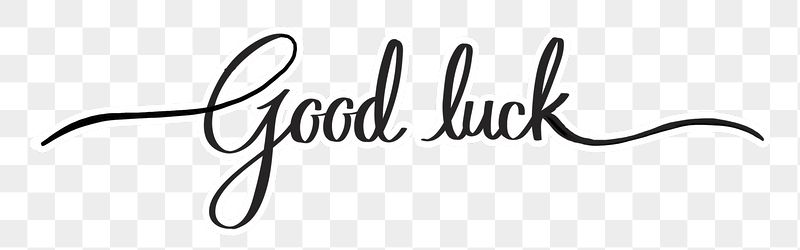 Good luck png, minimal black | Free PNG - rawpixel