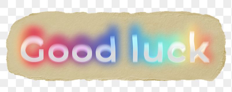 Good luck png ripped paper | Free PNG - rawpixel
