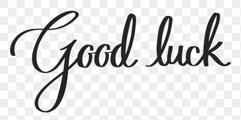 Good luck png word, minimal | Free PNG - rawpixel