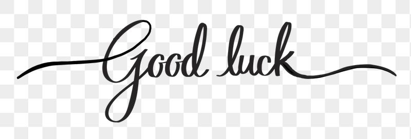 Good luck png word, minimal | Free PNG - rawpixel