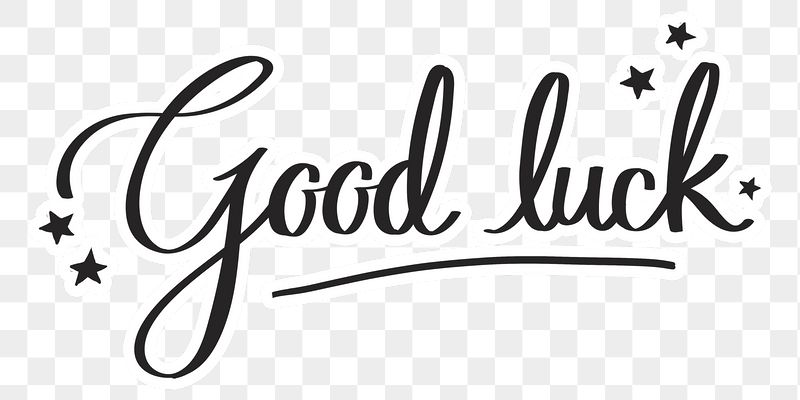 Good luck png word, minimal | Free PNG - rawpixel