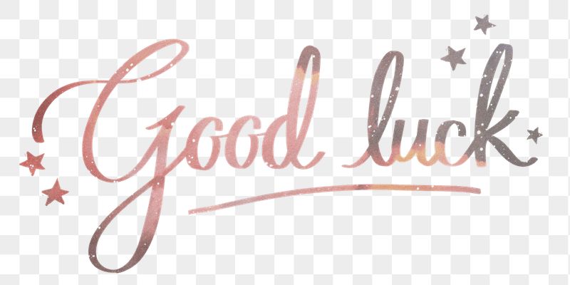 Good luck png word, pastel | Free PNG - rawpixel