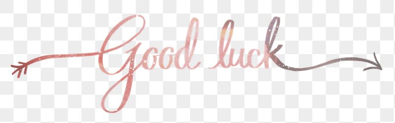 Good luck png word, pastel | Free PNG - rawpixel